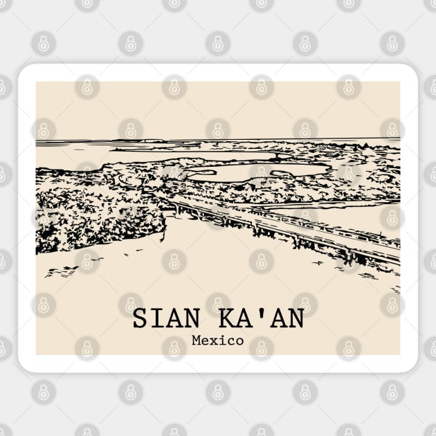 Sian Ka'an - Mexico Magnet by Lakeric